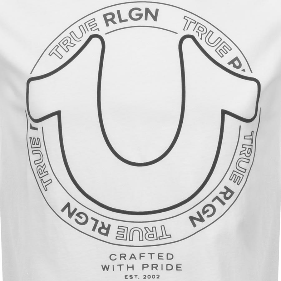 True Religion Horseshoe Logo T Shirt White Mainline Menswear